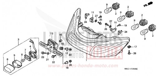 FEUX COMBINES ARRIERE VFR800FIX de 1999